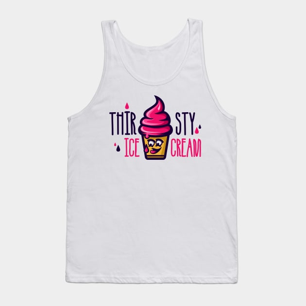 Thirsty Ice Cream Tank Top by VEKTORKITA